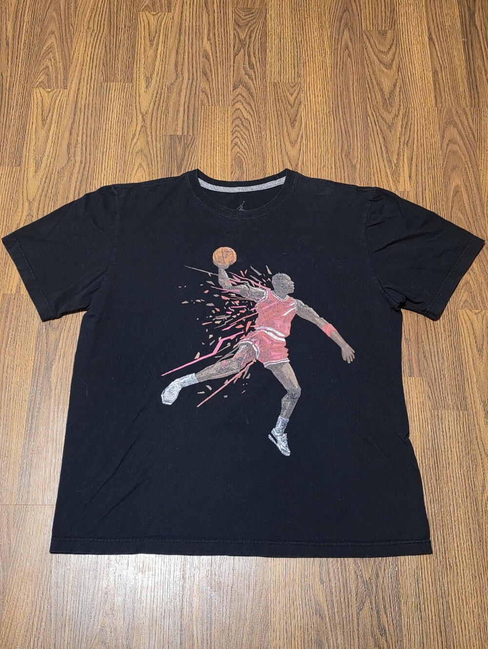 Nike Air Jordan Graphic Tee Men's L Black Michael Jordan Dunk Basketball Shirt